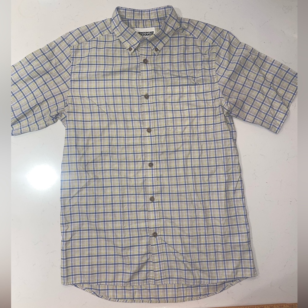 Mountain Khakis Mens Shirt Multicolor Medium Gorpcore Gingham Check Classic‎